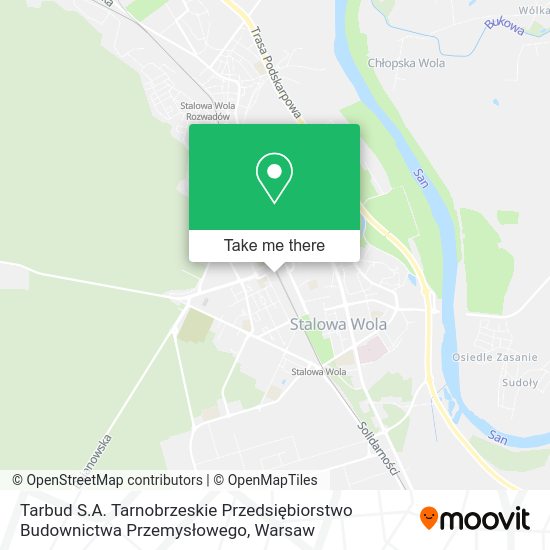 Tarbud S.A. Tarnobrzeskie Przedsiębiorstwo Budownictwa Przemysłowego map