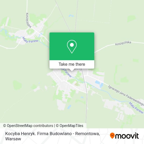 Kocyba Henryk. Firma Budowlano - Remontowa map