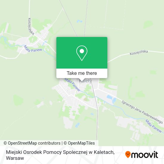 Miejski Osrodek Pomocy Spolecznej w Kaletach map