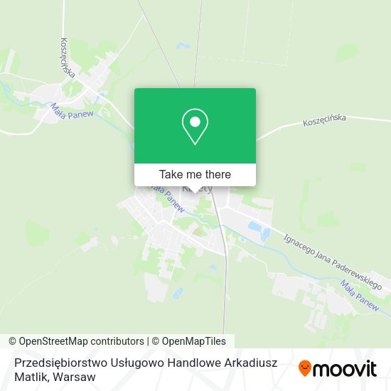 Przedsiębiorstwo Usługowo Handlowe Arkadiusz Matlik map