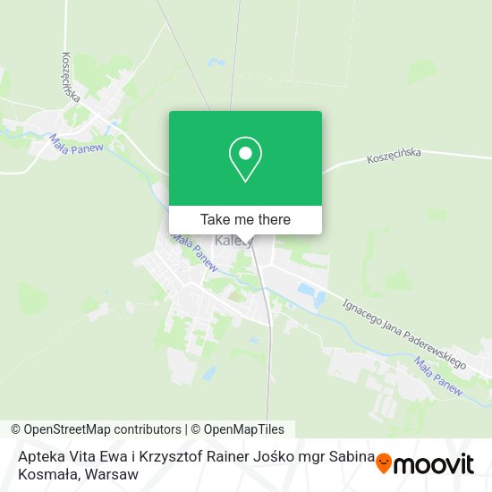 Apteka Vita Ewa i Krzysztof Rainer Jośko mgr Sabina Kosmała map