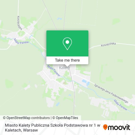 Карта Miasto Kalety Publiczna Szkoła Podstawowa nr 1 w Kaletach