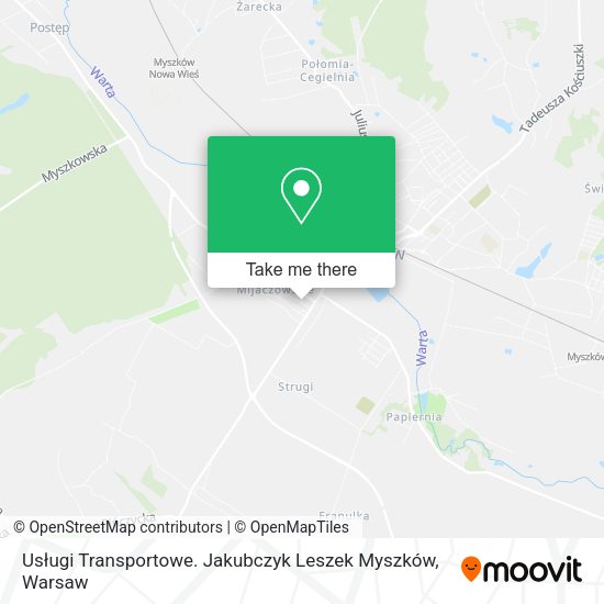 Usługi Transportowe. Jakubczyk Leszek Myszków map