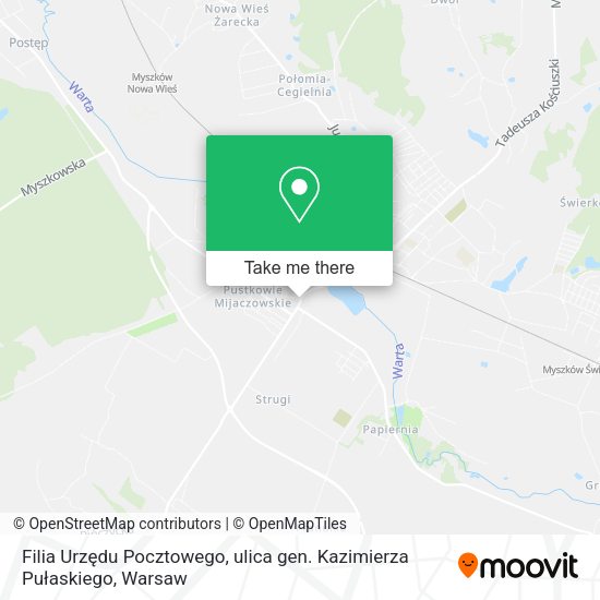 Filia Urzędu Pocztowego, ulica gen. Kazimierza Pułaskiego map