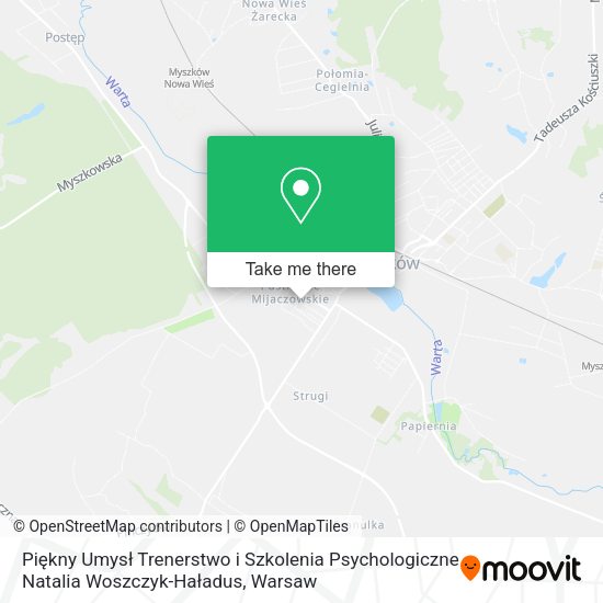 Piękny Umysł Trenerstwo i Szkolenia Psychologiczne Natalia Woszczyk-Haładus map