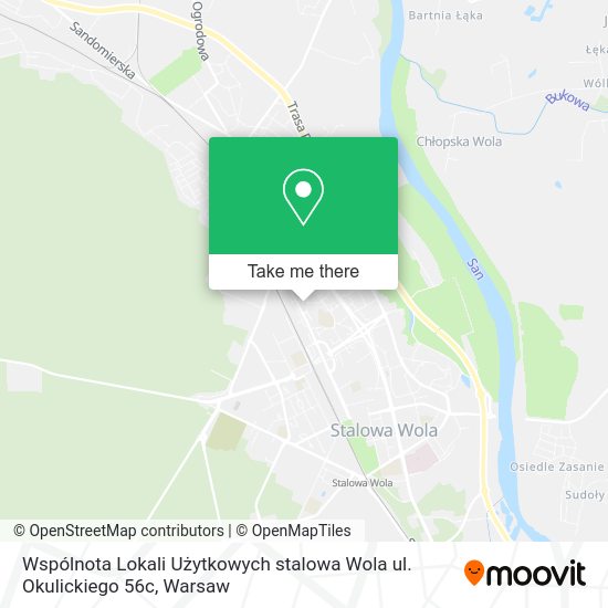 Wspólnota Lokali Użytkowych stalowa Wola ul. Okulickiego 56c map