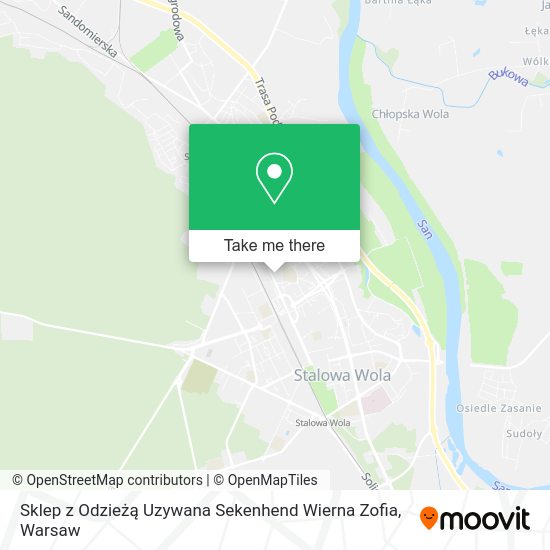 Sklep z Odzieżą Uzywana Sekenhend Wierna Zofia map