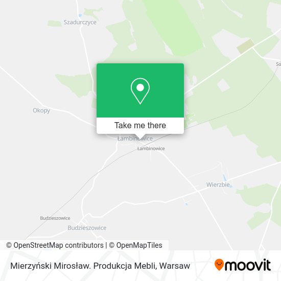 Mierzyński Mirosław. Produkcja Mebli map