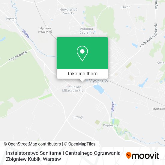 Instalatorstwo Sanitarne i Centralnego Ogrzewania Zbigniew Kubik map