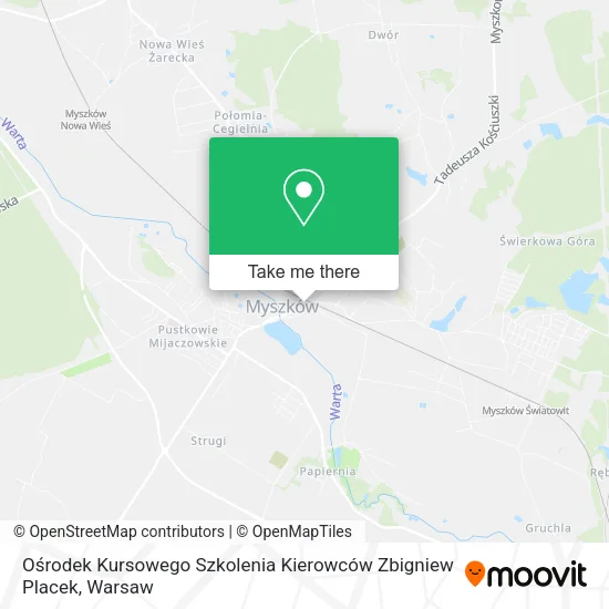 Карта Ośrodek Kursowego Szkolenia Kierowców Zbigniew Placek