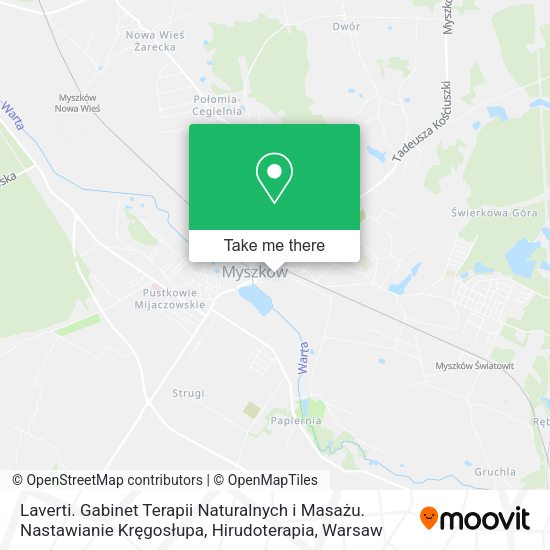 Laverti. Gabinet Terapii Naturalnych i Masażu. Nastawianie Kręgosłupa, Hirudoterapia map