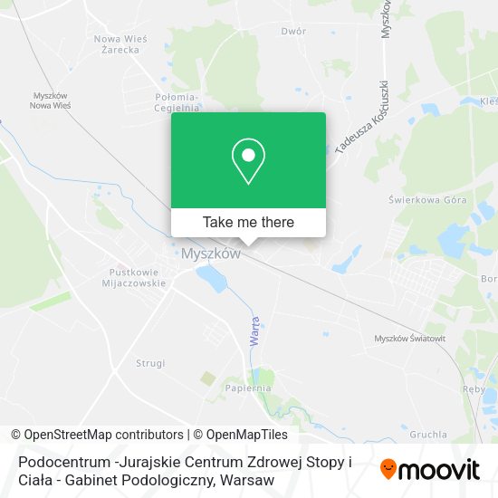 Карта Podocentrum -Jurajskie Centrum Zdrowej Stopy i Ciała - Gabinet Podologiczny
