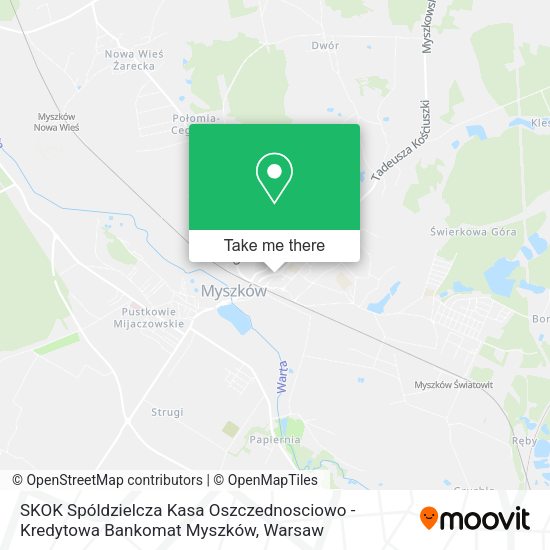 Карта SKOK Spóldzielcza Kasa Oszczednosciowo - Kredytowa Bankomat Myszków