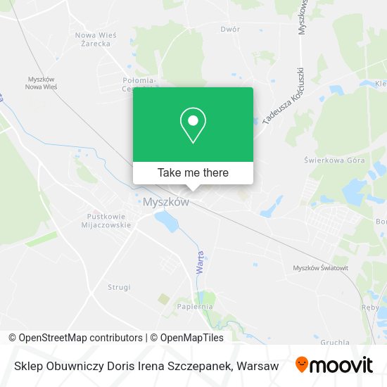 Sklep Obuwniczy Doris Irena Szczepanek map