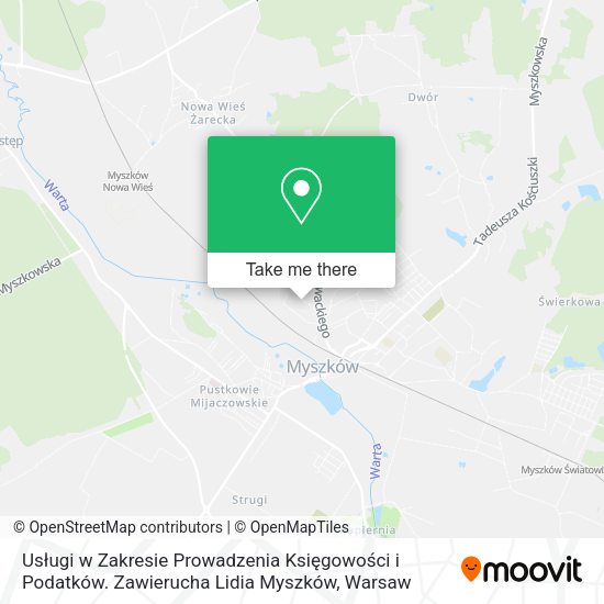 Usługi w Zakresie Prowadzenia Księgowości i Podatków. Zawierucha Lidia Myszków map