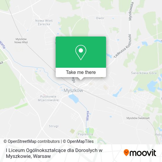 I Liceum Ogólnokształcące dla Dorosłych w Myszkowie map