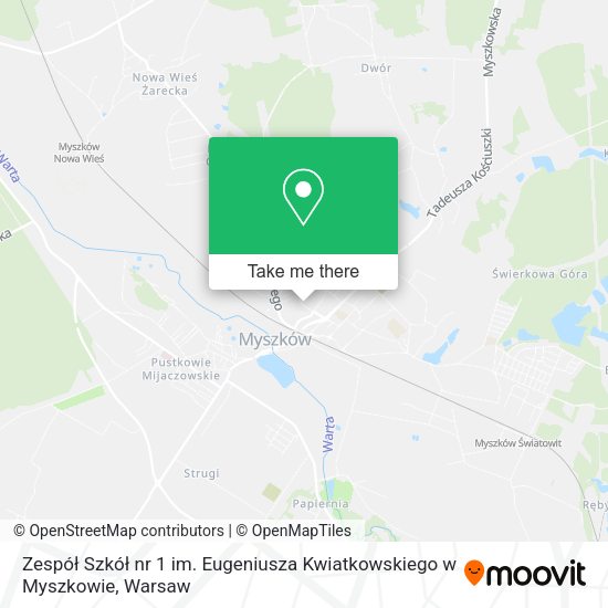 Zespół Szkół nr 1 im. Eugeniusza Kwiatkowskiego w Myszkowie map