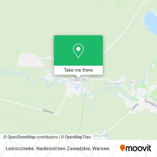 Leśniczówka. Nadleśnictwo Zawadzkie map