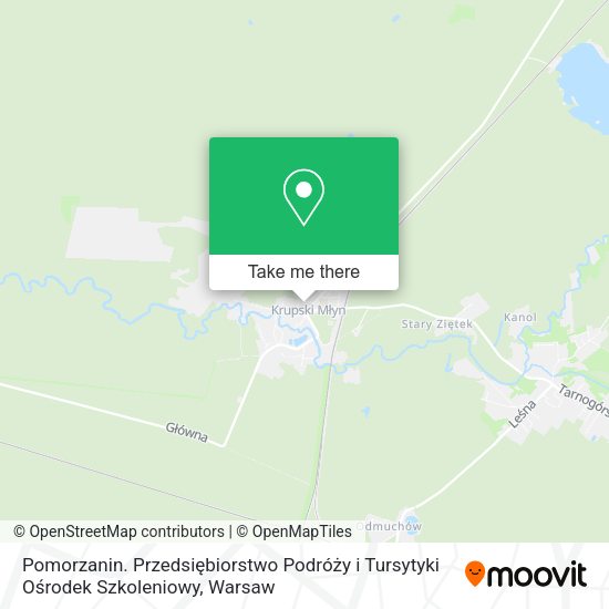 Pomorzanin. Przedsiębiorstwo Podróży i Tursytyki Ośrodek Szkoleniowy map