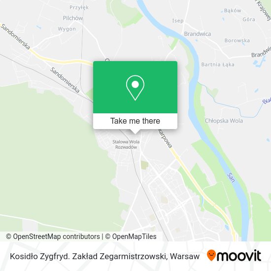 Карта Kosidło Zygfryd. Zakład Zegarmistrzowski