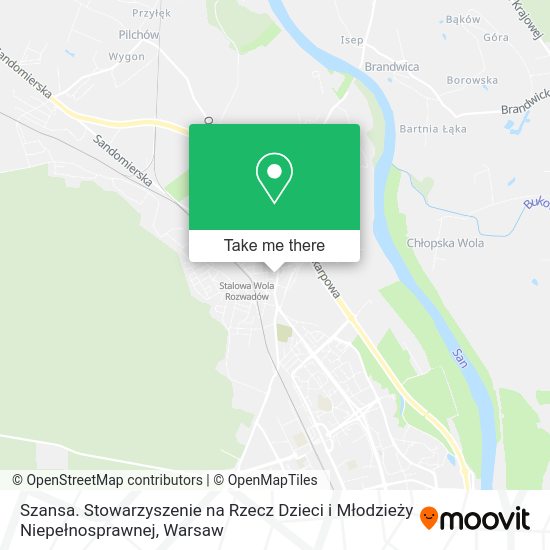 Szansa. Stowarzyszenie na Rzecz Dzieci i Młodzieży Niepełnosprawnej map