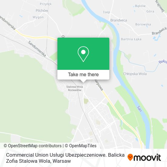 Commercial Union Usługi Ubezpieczeniowe. Balicka Zofia Stalowa Wola map