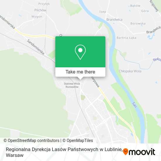 Regionalna Dyrekcja Lasów Państwowych w Lublinie map