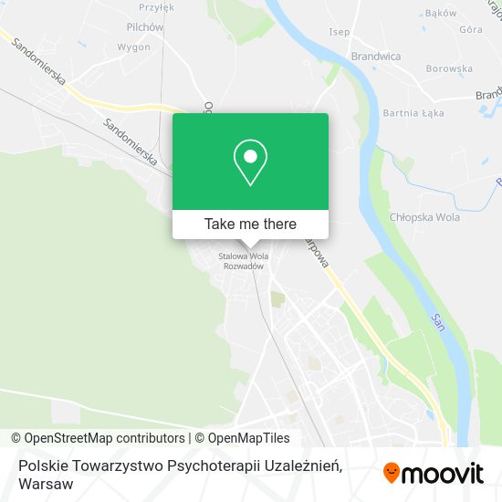 Polskie Towarzystwo Psychoterapii Uzależnień map