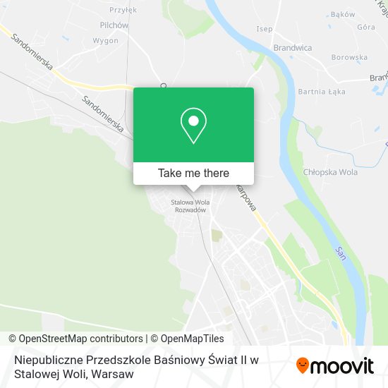 Niepubliczne Przedszkole Baśniowy Świat II w Stalowej Woli map