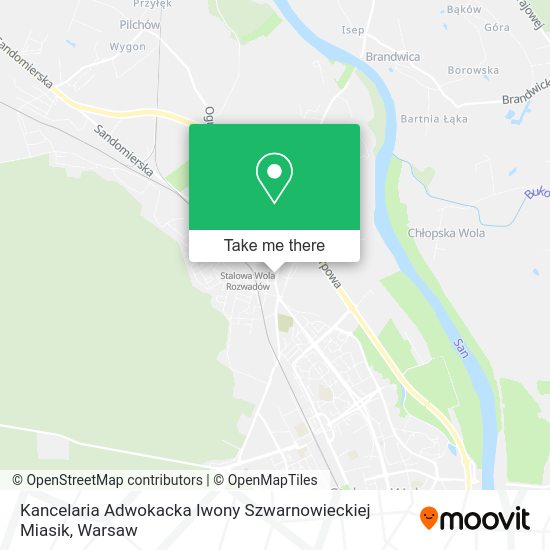 Карта Kancelaria Adwokacka Iwony Szwarnowieckiej Miasik