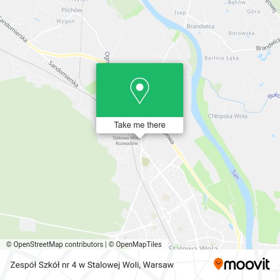 Zespół Szkół nr 4 w Stalowej Woli map