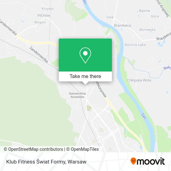 Klub Fitness Świat Formy map