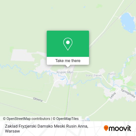 Zaklad Fryzjerski Damsko Meski Rusin Anna map