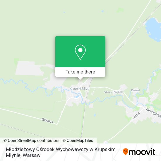 Młodzieżowy Ośrodek Wychowawczy w Krupskim Młynie map