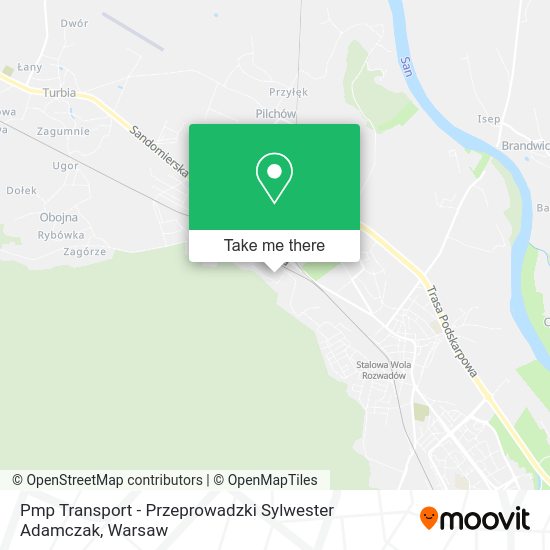 Pmp Transport - Przeprowadzki Sylwester Adamczak map