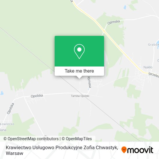 Krawiectwo Usługowo Produkcyjne Zofia Chwastyk map