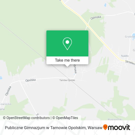 Publiczne Gimnazjum w Tarnowie Opolskim map