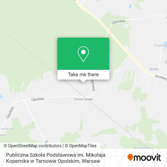 Publiczna Szkoła Podstawowa im. Mikołaja Kopernika w Tarnowie Opolskim map