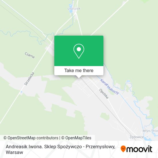 Andreasik Iwona. Sklep Spożywczo - Przemysłowy map