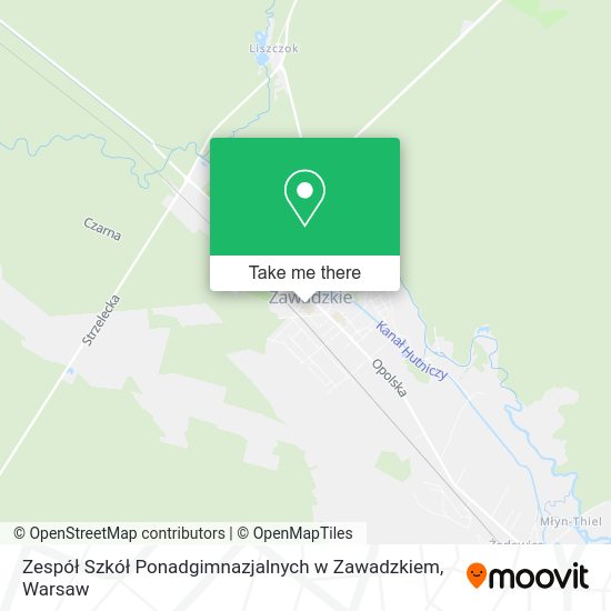 Zespół Szkół Ponadgimnazjalnych w Zawadzkiem map