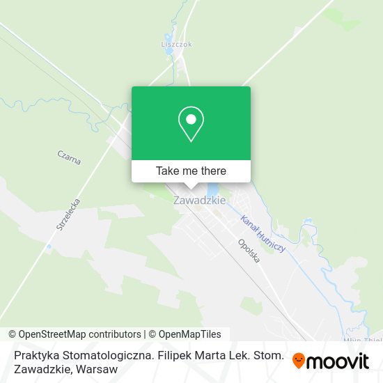 Praktyka Stomatologiczna. Filipek Marta Lek. Stom. Zawadzkie map