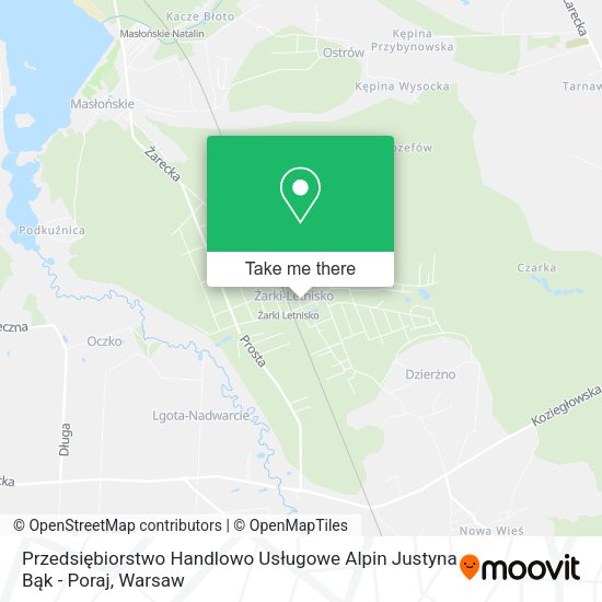 Przedsiębiorstwo Handlowo Usługowe Alpin Justyna Bąk - Poraj map