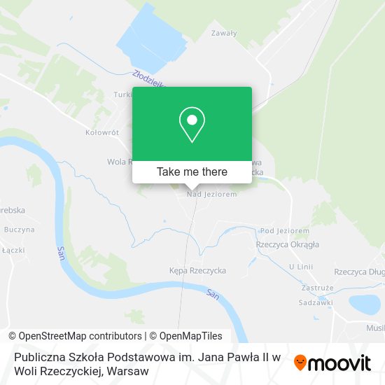 Publiczna Szkoła Podstawowa im. Jana Pawła II w Woli Rzeczyckiej map