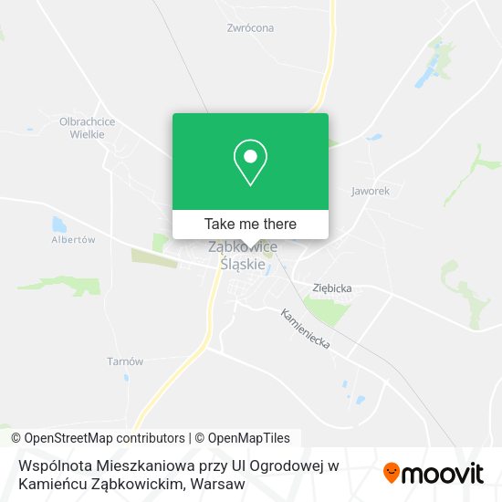 Карта Wspólnota Mieszkaniowa przy Ul Ogrodowej w Kamieńcu Ząbkowickim