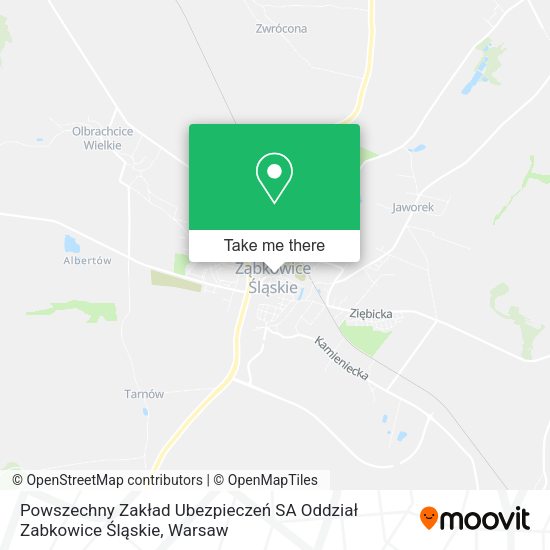 Powszechny Zakład Ubezpieczeń SA Oddział Zabkowice Śląskie map