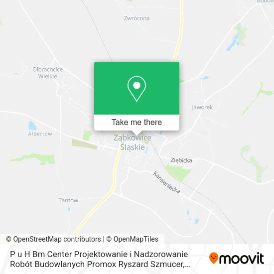 P u H Bm Center Projektowanie i Nadzorowanie Robót Budowlanych Promox Ryszard Szmucer map