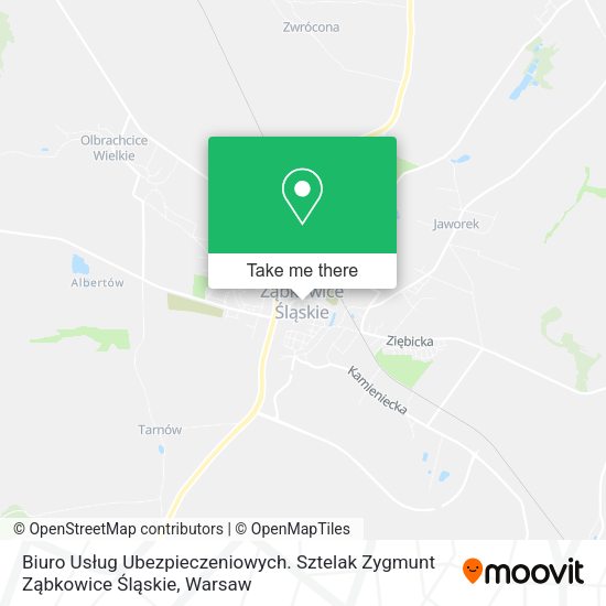 Biuro Usług Ubezpieczeniowych. Sztelak Zygmunt Ząbkowice Śląskie map