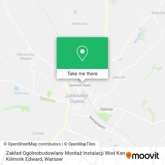 Карта Zakład Ogólnobudowlany Montaż Instalacji Wod Kan Kilimnik Edward