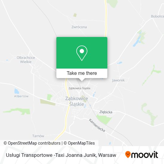 Карта Usługi Transportowe -Taxi Joanna Junik