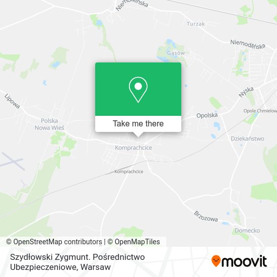 Szydłowski Zygmunt. Pośrednictwo Ubezpieczeniowe map